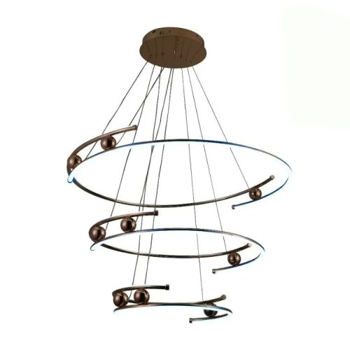 LED design mennyezeti lámpa 170W, 12500 lm, 3000K-6500K, IP20, 400x2+600x2+800x2 mm, arany - J4347/G