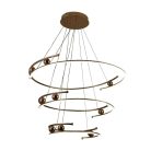 LED design mennyezeti lámpa 170W, 12500 lm, 3000K-6500K, IP20, 400x2+600x2+800x2 mm, arany - J4347/G