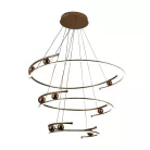 LED design mennyezeti lámpa 170W, 12500 lm, 3000K-6500K, IP20, 400x2+600x2+800x2 mm, arany - J4347/G