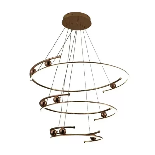 LED design mennyezeti lámpa 170W, 12500 lm, 3000K-6500K, IP20, 400x2+600x2+800x2 mm, arany - J4347/G