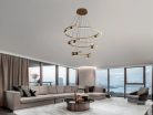LED design mennyezeti lámpa 170W, 12500 lm, 3000K-6500K, IP20, 400x2+600x2+800x2 mm, arany - J4347/G