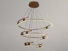 LED design mennyezeti lámpa 170W, 12500 lm, 3000K-6500K, IP20, 400x2+600x2+800x2 mm, arany - J4347/G