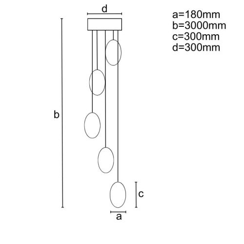 LED design mennyezeti lámpa 70W, 4200 lm, 3000K-6500K, IP20, 300x180 mm (5 darab) - J4349/BR
