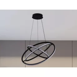   LED design mennyezeti lámpa 105W, 6300 lm, 3000K-6500K, IP20, 400+500+600 mm - J4350/B