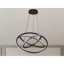   LED design mennyezeti lámpa 105W, 6300 lm, 3000K-6500K, IP20, 400+500+600 mm - J4350/BR