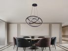 LED design mennyezeti lámpa 105W, 6300 lm, 3000K-6500K, IP20, 400+500+600 mm - J4350/BR