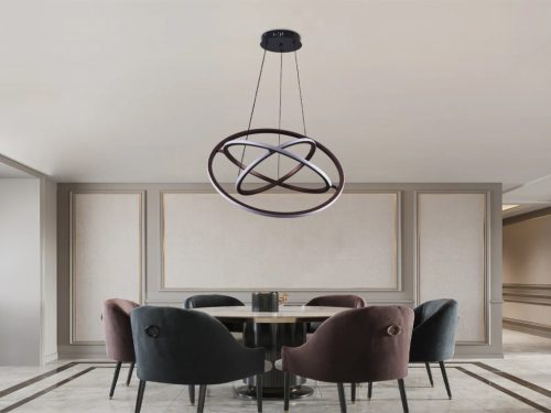 LED design mennyezeti lámpa 105W, 6300 lm, 3000K-6500K, IP20, 400+500+600 mm - J4350/BR