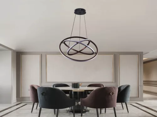 LED design mennyezeti lámpa 105W, 6300 lm, 3000K-6500K, IP20, 400+500+600 mm - J4350/BR