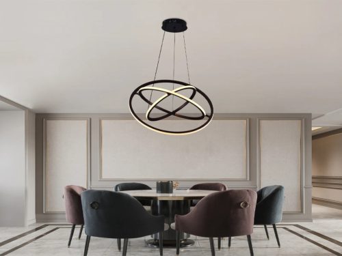 LED design mennyezeti lámpa 105W, 6300 lm, 3000K-6500K, IP20, 400+500+600 mm - J4350/BR