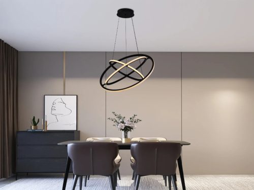 LED design mennyezeti lámpa 105W, 6300 lm, 3000K-6500K, IP20, 400+500+600 mm - J4350/B