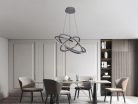 LED design mennyezeti lámpa 105W, 6300 lm, 3000K-6500K, IP20, 400+500+600 mm - J4350/CH