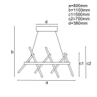 LED mennyezeti lámpa SMART vezérléssel 80W 4100lm 3000-6500K IP20 - J4356/B