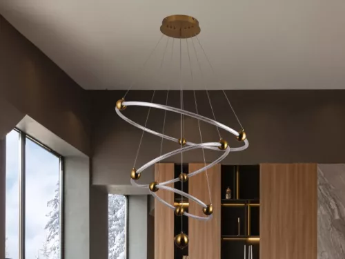 LED design függőlámpa 45W, 4300lm, 3000-6500K, IP20, fém-akril - J4361/G