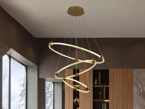 LED design függőlámpa 45W, 4300lm, 3000-6500K, IP20, fém-akril - J4361/G