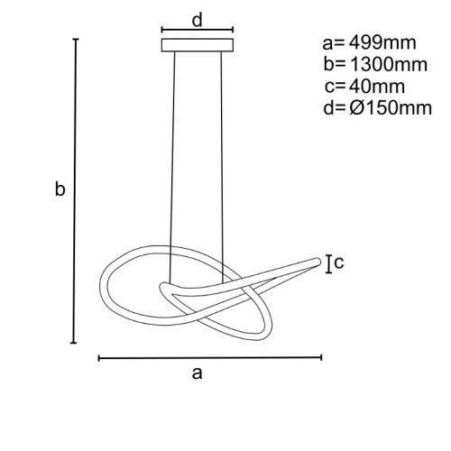 LED design függőlámpa 30W, 2800lm, 3000-6500K, IP20, fém-akril - J4363/G