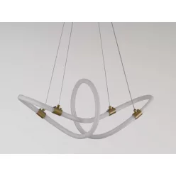   LED design függőlámpa 25W 2400lm E27 dimmelhető 3000-6500K IP20 fém/akril 600mm - J4364/G