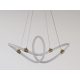 LED design függőlámpa 25W 2400lm E27 dimmelhető 3000-6500K IP20 fém/akril 600mm - J4364/G