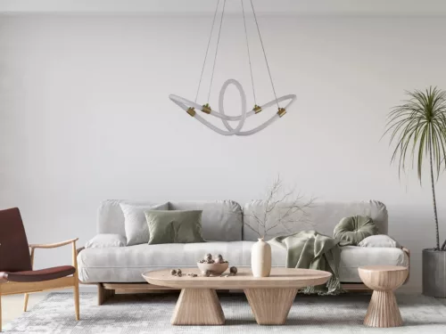 LED design függőlámpa 25W 2400lm E27 dimmelhető 3000-6500K IP20 fém/akril 600mm - J4364/G