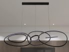 LED design mennyezeti lámpa 150W, 8800 lm, 3000K-6500K, IP20, fém-akril - J4367/B