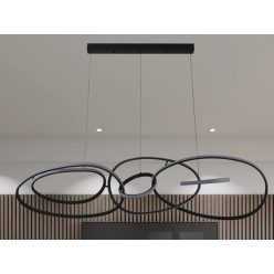   LED design mennyezeti lámpa 150W, 8800 lm, 3000K-6500K, IP20, fém-akril - J4367/B
