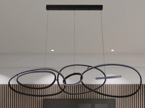 LED design mennyezeti lámpa 150W, 8800 lm, 3000K-6500K, IP20, fém-akril - J4367/B