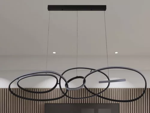 LED design mennyezeti lámpa 150W, 8800 lm, 3000K-6500K, IP20, fém-akril - J4367/B