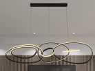 LED design mennyezeti lámpa 150W, 8800 lm, 3000K-6500K, IP20, fém-akril - J4367/B