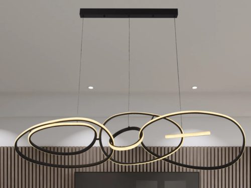 LED design mennyezeti lámpa 150W, 8800 lm, 3000K-6500K, IP20, fém-akril - J4367/B