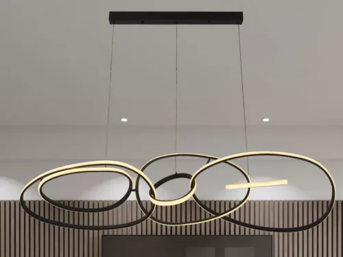 LED design mennyezeti lámpa 150W, 8800 lm, 3000K-6500K, IP20, fém-akril - J4367/B