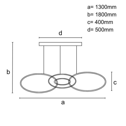 LED design mennyezeti lámpa 150W, 8800 lm, 3000K-6500K, IP20, fém-akril - J4367/B