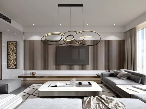 LED design mennyezeti lámpa 150W, 8800 lm, 3000K-6500K, IP20, fém-akril - J4367/B