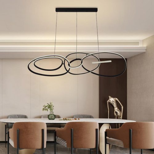 LED design mennyezeti lámpa 150W, 8800 lm, 3000K-6500K, IP20, fém-akril - J4367/B
