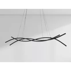   LED design mennyezeti lámpa 80W, 3500 lm, 3000K-6500K, IP20, fém-akril - J4368/B