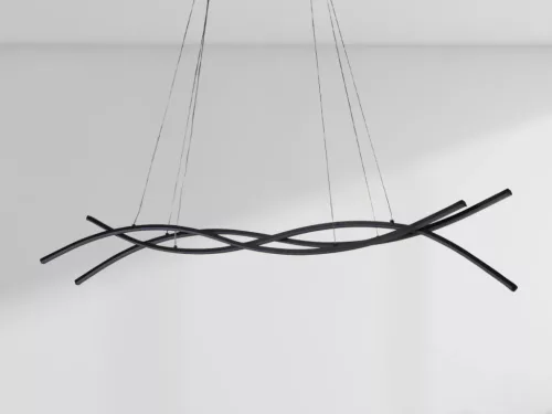 LED design mennyezeti lámpa 80W, 3500 lm, 3000K-6500K, IP20, fém-akril - J4368/B