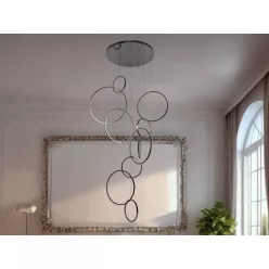   LED mennyezeti lámpa, 290W, 15500 lm, 3000K–6500K állítható, IP20, fém/akril, függesztett - J4371/BC