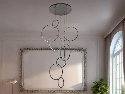 LED mennyezeti lámpa, 290W, 15500 lm, 3000K–6500K állítható, IP20, fém/akril, függesztett - J4371/BC