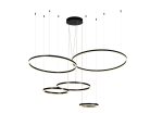 LED design mennyezeti lámpa 220W, 12500 lm, 3000K-6500K, fekete, IP20, 1000+800+600+400+300 mm - J43