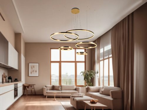 LED mennyezeti lámpa, 220W, 12500 lm, 3000K–6500K állítható, IP20, fém/akril, függesztett - J4372/G