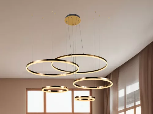 LED mennyezeti lámpa, 220W, 12500 lm, 3000K–6500K állítható, IP20, fém/akril, függesztett - J4372/G