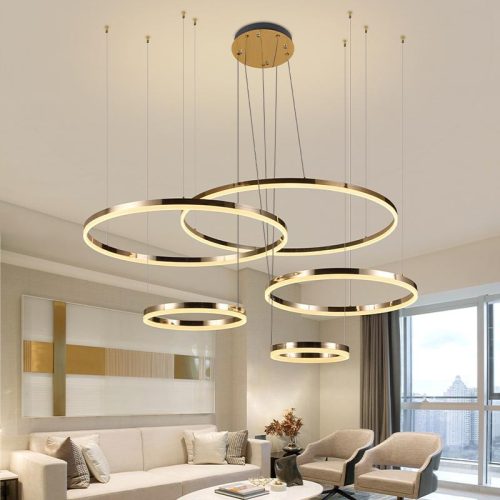 LED mennyezeti lámpa, 220W, 12500 lm, 3000K–6500K állítható, IP20, fém/akril, függesztett - J4372/G