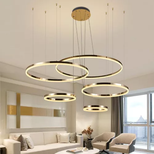 LED mennyezeti lámpa, 220W, 12500 lm, 3000K–6500K állítható, IP20, fém/akril, függesztett - J4372/G