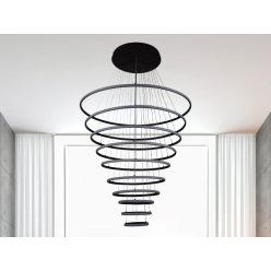   LED mennyezeti lámpa, 365W, 30000 lm, 3000K–6500K állítható, IP20, fém/akril, függesztett - J4373/B
