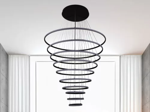 LED mennyezeti lámpa, 365W, 30000 lm, 3000K–6500K állítható, IP20, fém/akril, függesztett - J4373/B