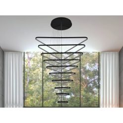   LED mennyezeti lámpa, 385W, 29000 lm, 3000K–6500K állítható, IP20, fém/akril, függesztett - J4374/B