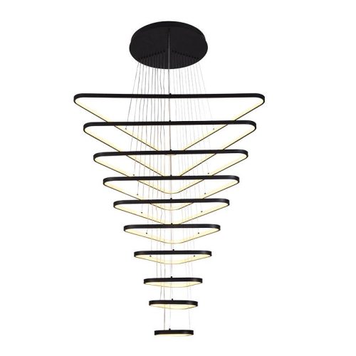 LED mennyezeti lámpa, 385W, 29000 lm, 3000K–6500K állítható, IP20, fém/akril, függesztett - J4374/B