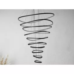   LED mennyezeti lámpa, 370W, 30000 lm, 3000K–6500K állítható, IP20, fém/akril, függesztett - J4375/B