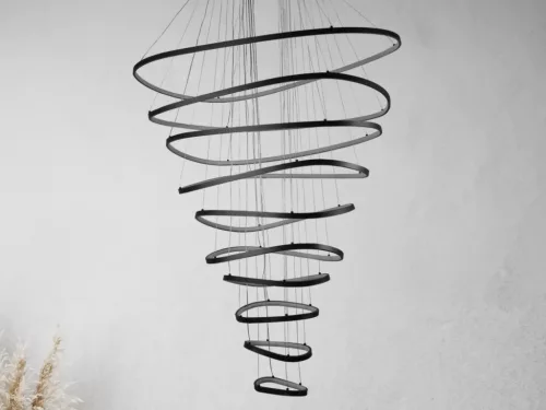 LED mennyezeti lámpa, 370W, 30000 lm, 3000K–6500K állítható, IP20, fém/akril, függesztett - J4375/B