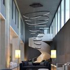 LED mennyezeti lámpa, 370W, 30000 lm, 3000K–6500K állítható, IP20, fém/akril, függesztett - J4375/B