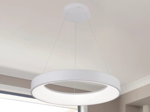 LED design mennyezeti lámpa 45W, 3300lm, 3000K-6500K, RF 2,4GHz vezérlés, IP20, Ø600x60mm - J4376/W