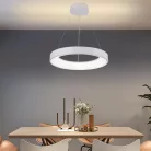 LED design mennyezeti lámpa 45W, 3300lm, 3000K-6500K, RF 2,4GHz vezérlés, IP20, Ø600x60mm - J4376/W
